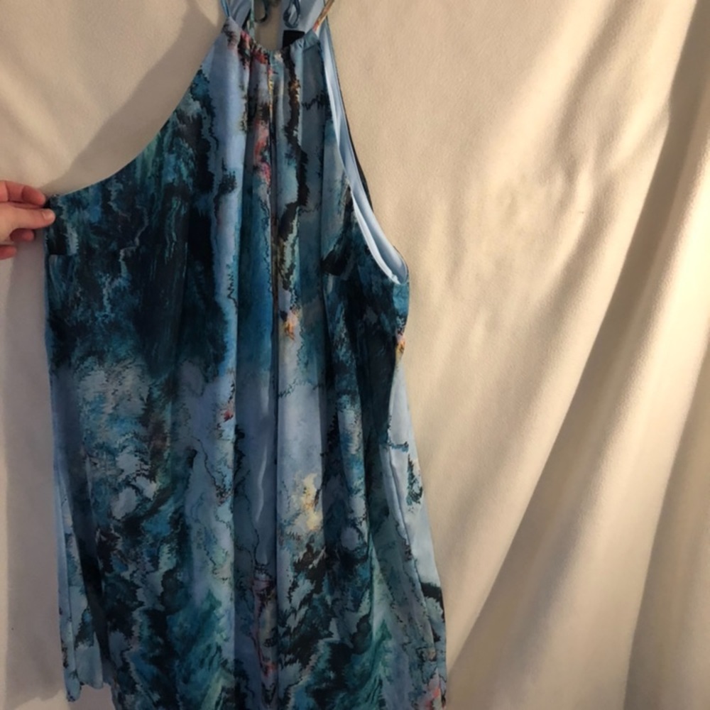 Tie-die halter-neck dress